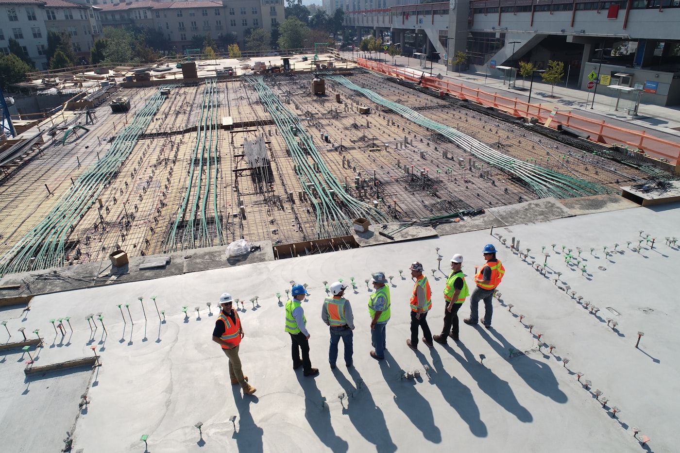 Construction workers supervising a residential project in Ecuador